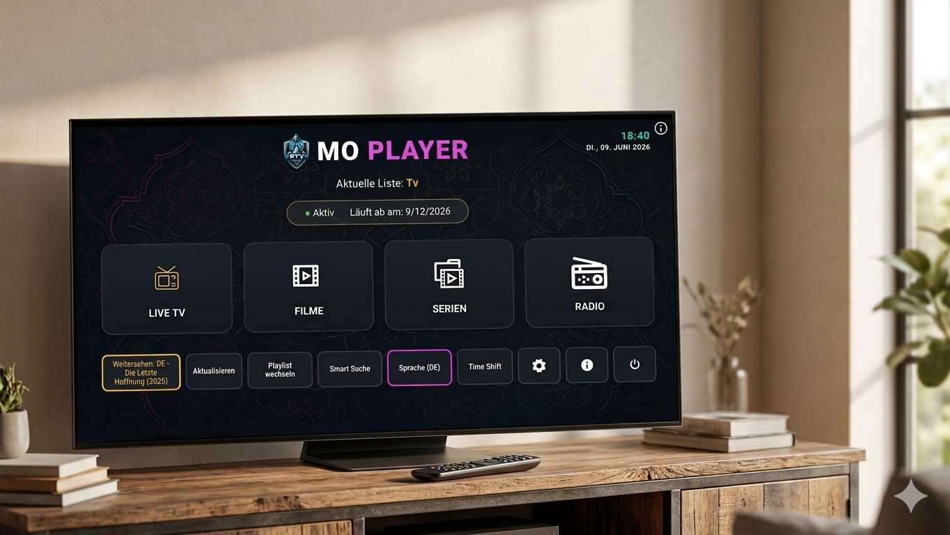 MoPlayer classic dashboard home UI