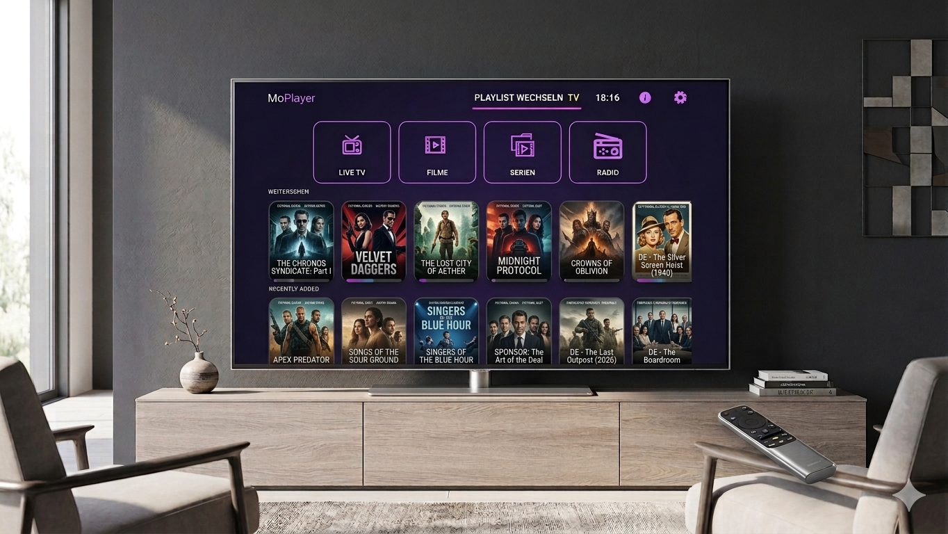 MoPlayer modern poster home UI